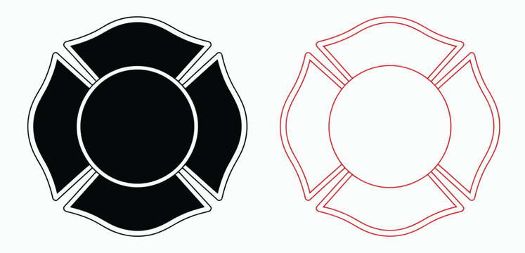 Black Subdued Reflective Maltese Cross Fire Helmet Decal – Multiple Sizes – Vinyl – For Helmets, Cars, EMS - View #5