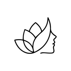 minimalist beauty logo. elegant feminime branding symbol, modern luxury SPA and salon logo design.