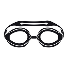 Vector illustration of swimming goggles designed for training and competition in the pool or open water by athletes.