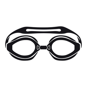 Vector illustration of swimming goggles designed for training and competition in the pool or open water by athletes.