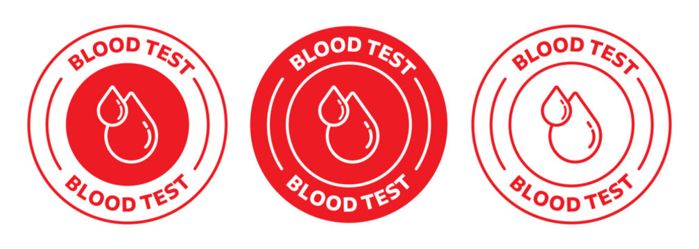Blood Test icon. vector line illustration