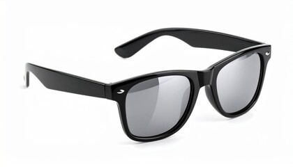 Black Wayfarer Sunglasses with Dark Lenses &ndash; Fashion Eyewear Photography