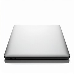 Silver Laptop with Black Keyboard and Blank White Screen &ndash; Modern Technology Photography