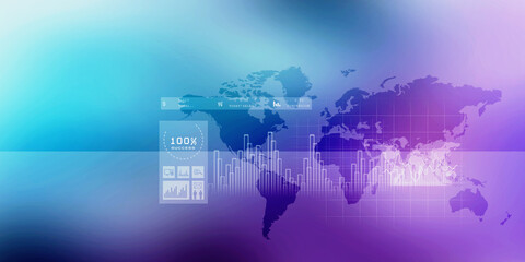 2d illustration Stock market online business concept. business Graph 