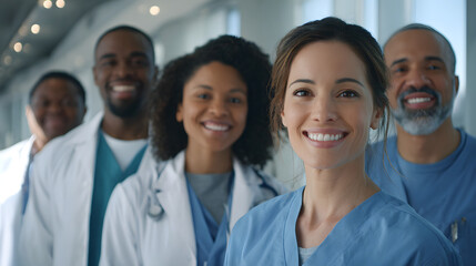 Fototapeta premium A wide range of healthcare professionals. Medical personnel. International Nurses Day. Medical Workers Day.