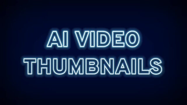 AI Video Thumbnails Neon Sign Concept for Digital Marketing Content Creation YouTube Strategy and Artificial Intelligence Video Production Services