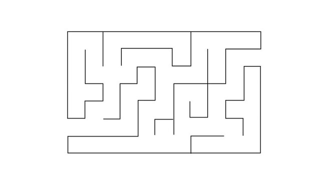 Find right way. puzzle game for kids. simple logic game. labyrinth conundrum. labyrinth maze game. find right path. Motion graphics of quiz concept