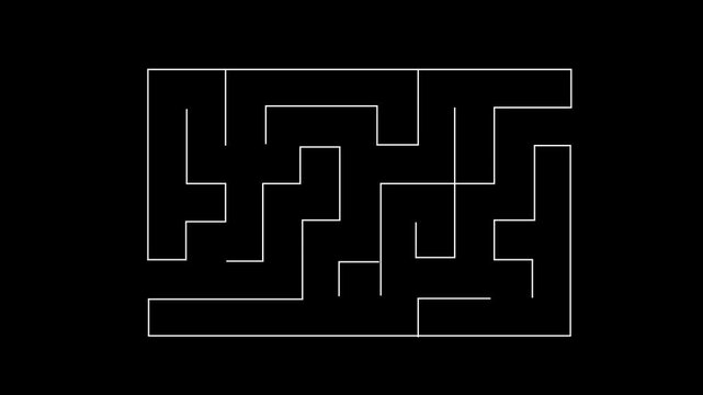 Find right way. puzzle game for kids. simple logic game. labyrinth conundrum. labyrinth maze game. find right path. Motion graphics of quiz concept