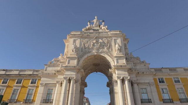 The Triumphal Arch of Pra&ccedil;a do Comercio in Lisbon