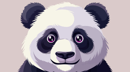 Whimsical panda portrait with large, expressive eyes, rendered in a stylized cartoon © ahmad
