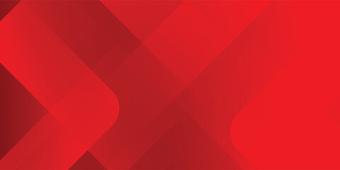 Obraz premium Abstract blue background with glowing geometric lines. Modern red gradient square shape design. Futuristic technology concept. Suit for brochure, corporate, website, poster, banner, cover modern eps10