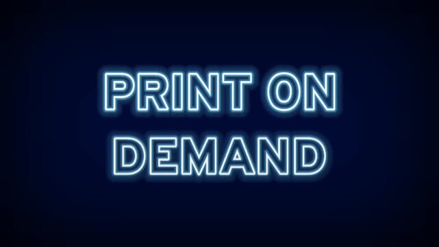 Print On Demand Neon Sign for Ecommerce Business Model Custom Merchandise Selling Dropshipping Strategy and Personalized Apparel Product Fulfillment Services