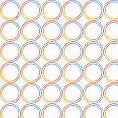 Seamless Gradient Double Circle Ring Pattern on Light Gray Background &ndash; Modern Geometric Repeat Design