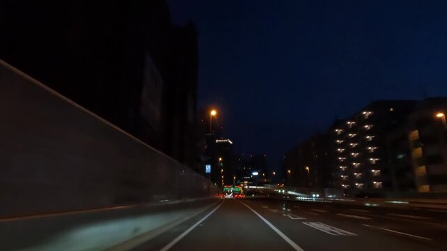 早朝の首都高速（浜崎橋JCT～谷町JCT）