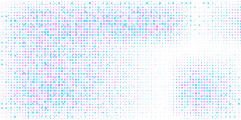 Purple abstract pixel texture bg video screen. Tv pattern background with square noise effect. Futuristic broadcast neon gradient banner for television. Modern vhs led static display element © sholeh