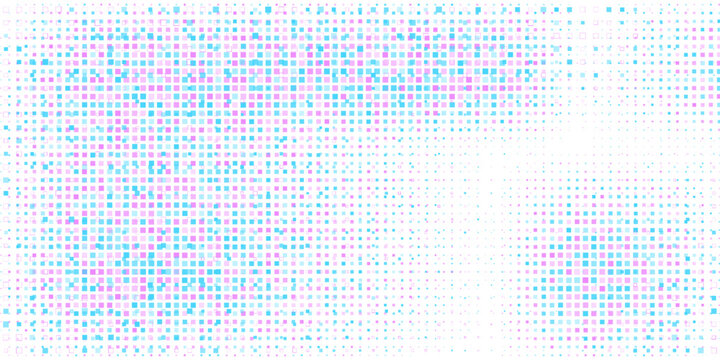 Purple abstract pixel texture bg video screen. Tv pattern background with square noise effect. Futuristic broadcast neon gradient banner for television. Modern vhs led static display element