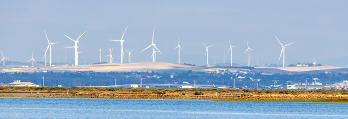 Wind turbines on the Bay of Cadiz, Spain © Roel