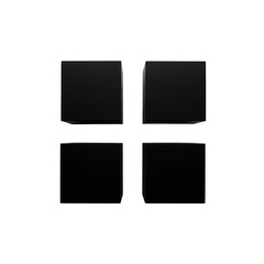 Four black squares arranged in a grid pattern on a white background.