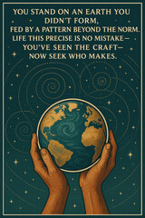 Planned Creation Reveals Purpose Poster Printable Wall Art on the Universe&rsquo;s Guided and Structured Design