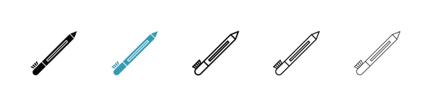 Eyeliner icon in line art style on white background for graphic and web design.