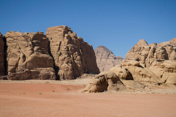 Mountain desert formation in Jordan