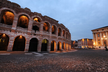 Obraz premium Arena di Verona, Roman amphitheater internationally known for opera performances, Verona, Italy