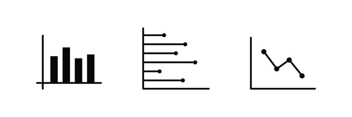 Business Analytics Icon Set &ndash; Professional Growth Chart, Trend Arrows, Financial Performance Graphs, and Data Visualization Symbols for Reports & Presentations.eps10