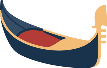 Classic gondola floats serenely on the water, a symbol of Venice's timeless charm © Studicon