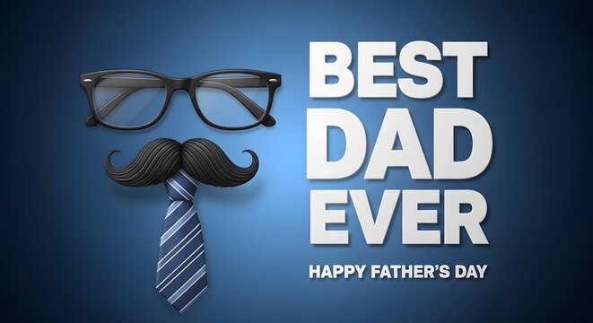 Happy father's day greeting card for best dad ever
