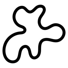 Fototapeta premium Abstract organic line art concept illustrating dynamic movement and continuous flow, a freeform curvilinear outline shape