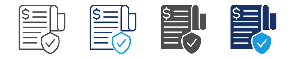 bill icon set with multi concept