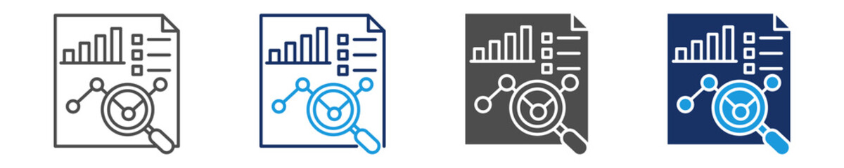 data analysis icon set with multi concept
