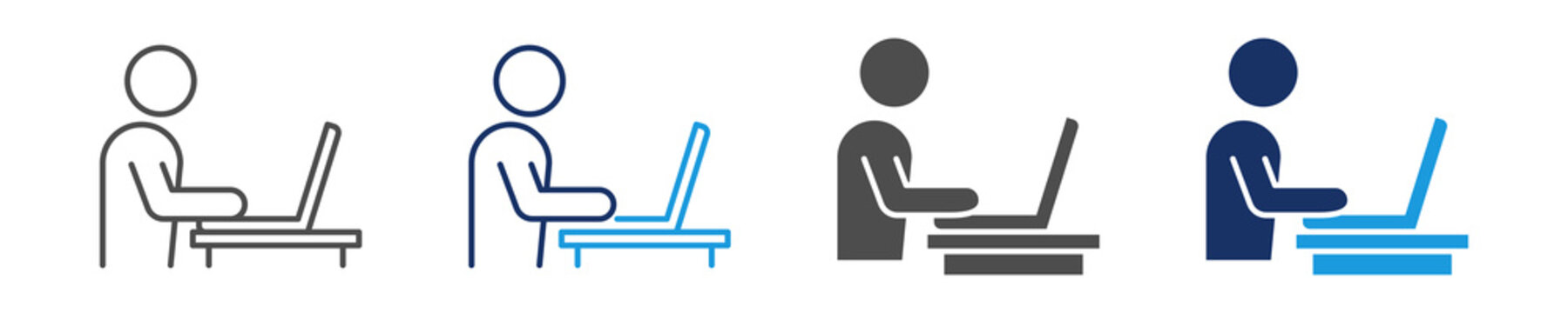 self learning icon set with multi concept