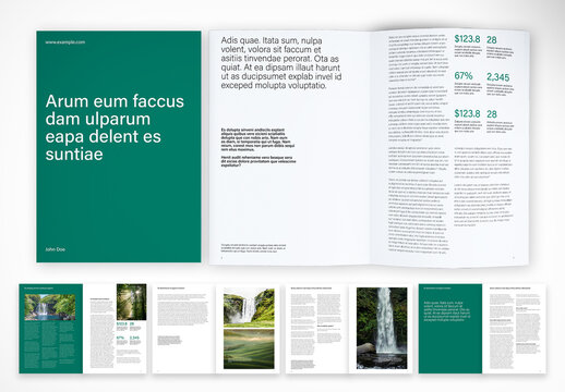 Green Editorial Magazine Template