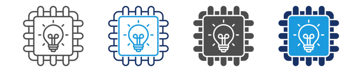 processing ability icon set with multi concept