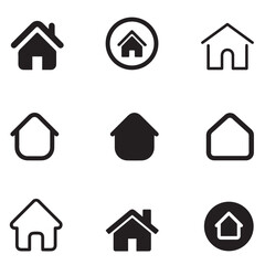 Obraz premium Modern Minimalist Home and Web Interface Icon Bundle