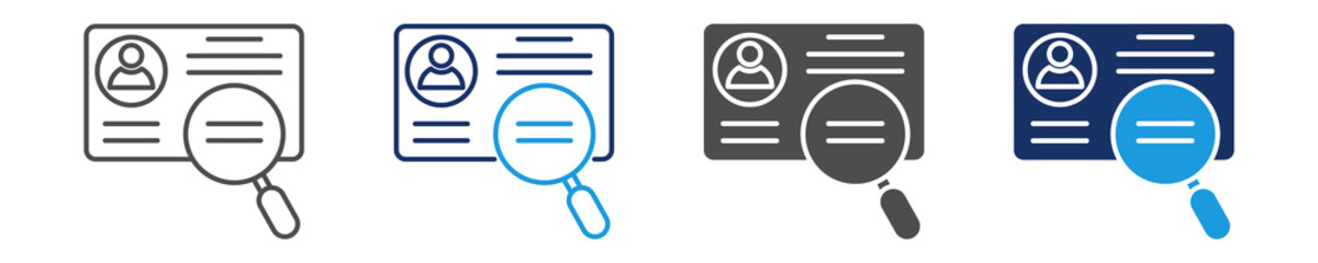 identification icon set with multi concept