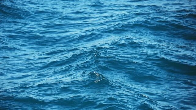 The mesmerizing expanse of the deep blue ocean, captured from an elevated perspective