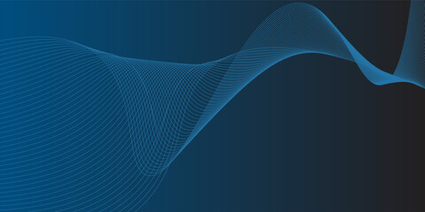 Abstract wave wireframe element background. Stylized line art wavy pattern. Curved wave line digital background.