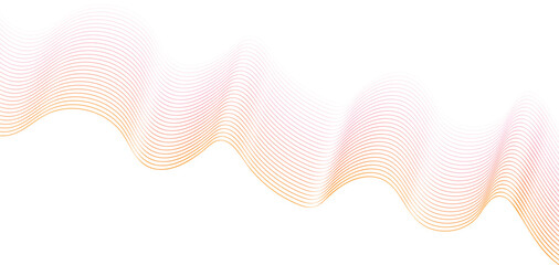 Flowing wavy lines gradient orange pink white abstract background wave pattern
