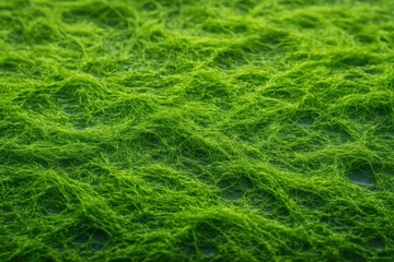 Abstract green filamentous algae surface for natural ecology backgrounds