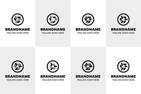 Letters EEE FFF GGG HHH Circular Logo, symbolizing unity, continuity, and modern cohesion