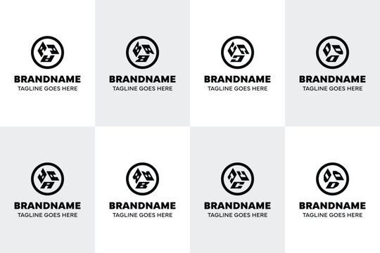 Letters AAA BBB CCC DDD Circular Logo, symbolizing unity, continuity, and modern cohesion