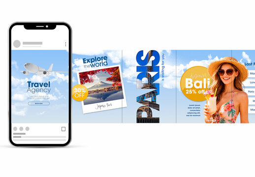Travel Agency Social Media Carousel