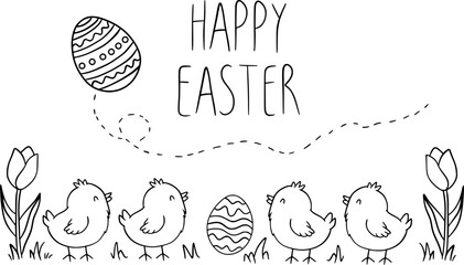 easter greeting card coloring page  © Asl