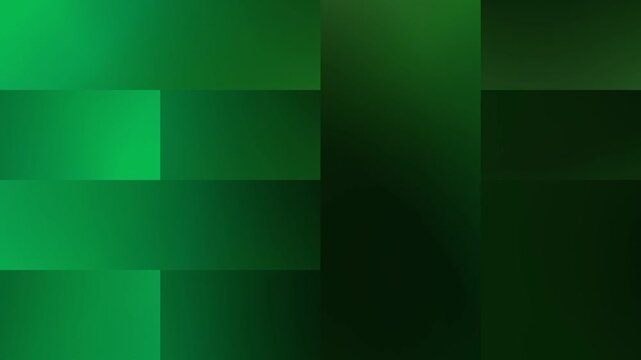 Vibrant green abstract background featuring a mosaic of geometric rectangles and subtle gradient shifts, evoking a sense of digital movement and contemporary design for modern presentations