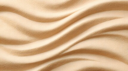 Fototapeta premium Sandy Texture: a close-up of undulating sand, evoking a sense of tranquility and natural beauty. This photograph captures the textures of the desert.
