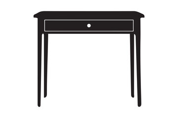 black and white Console table