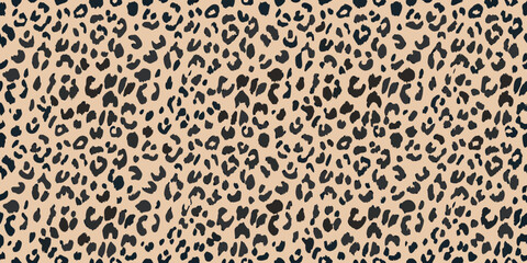 Seamless pattern of dark spots on a light tan background © Rathin