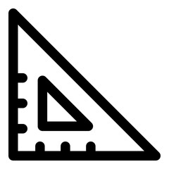 triangle ruler outline icon